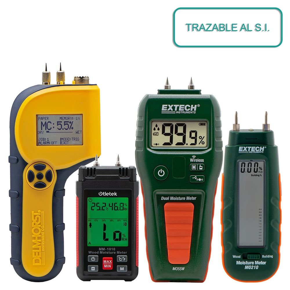 Calibración medidor y registrador humedad en madera