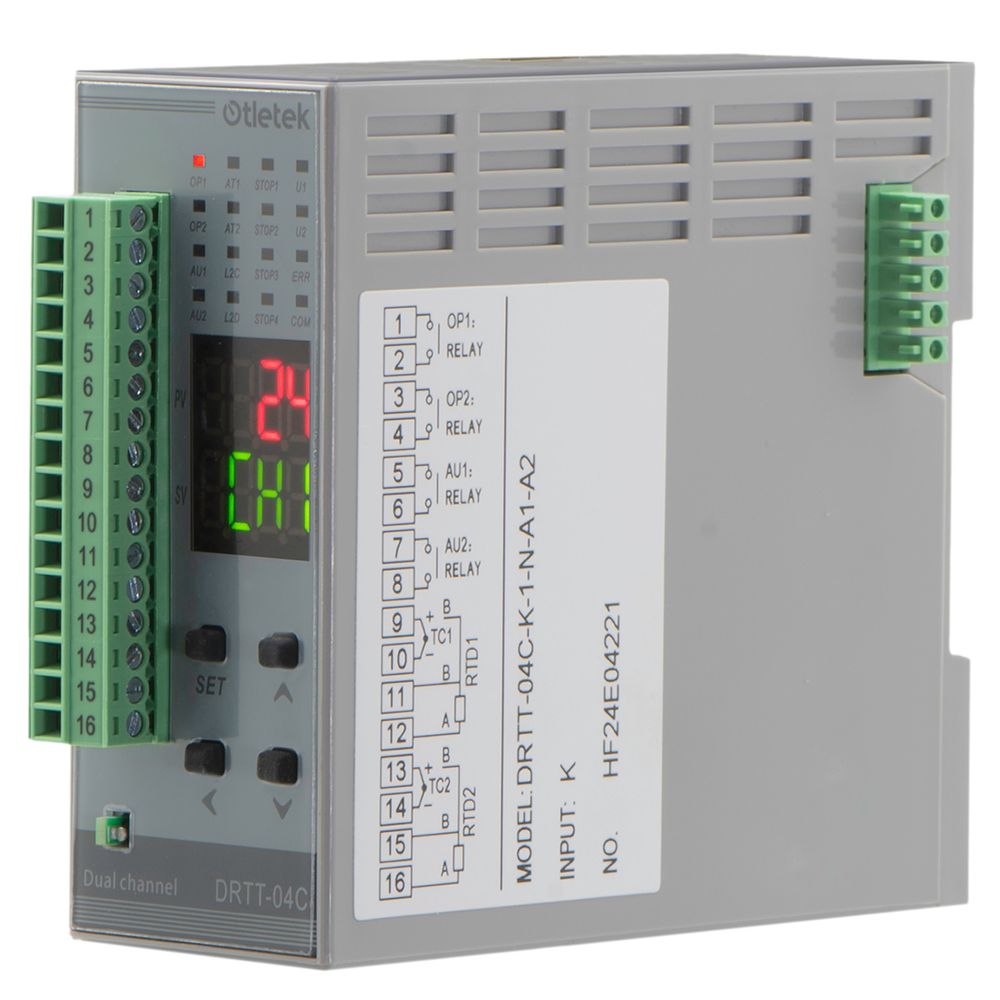Controlador de temperatura montaje riel DIN